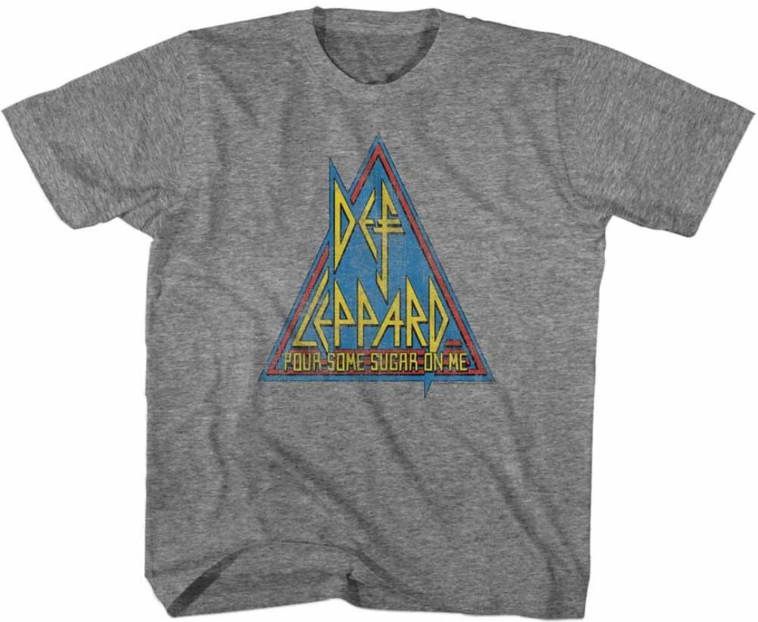 Def Leppard toddler graphic T-shirt, heather gray crew neck short sleeves