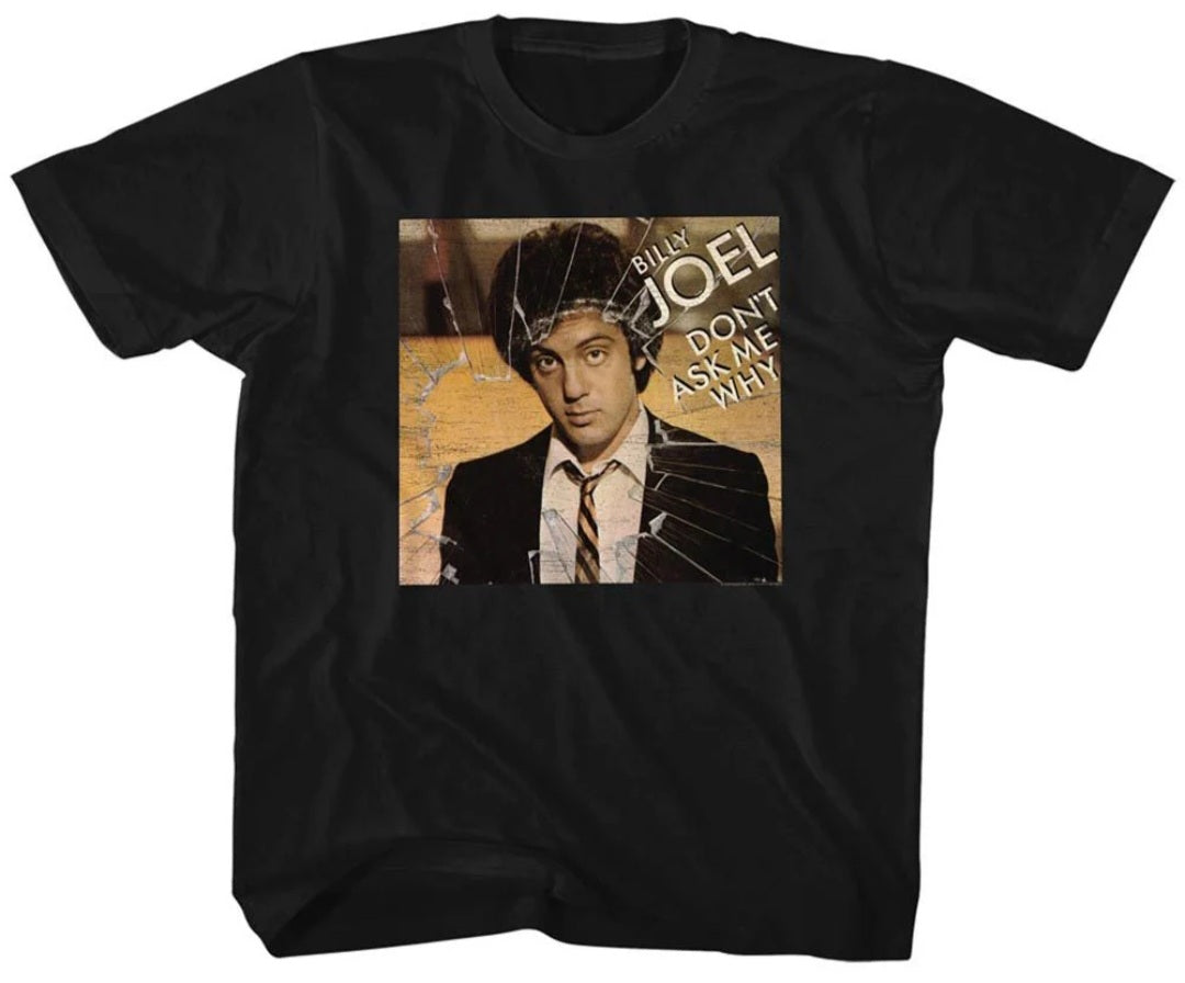Toddler black T-shirt with front square Billy Joel graphic