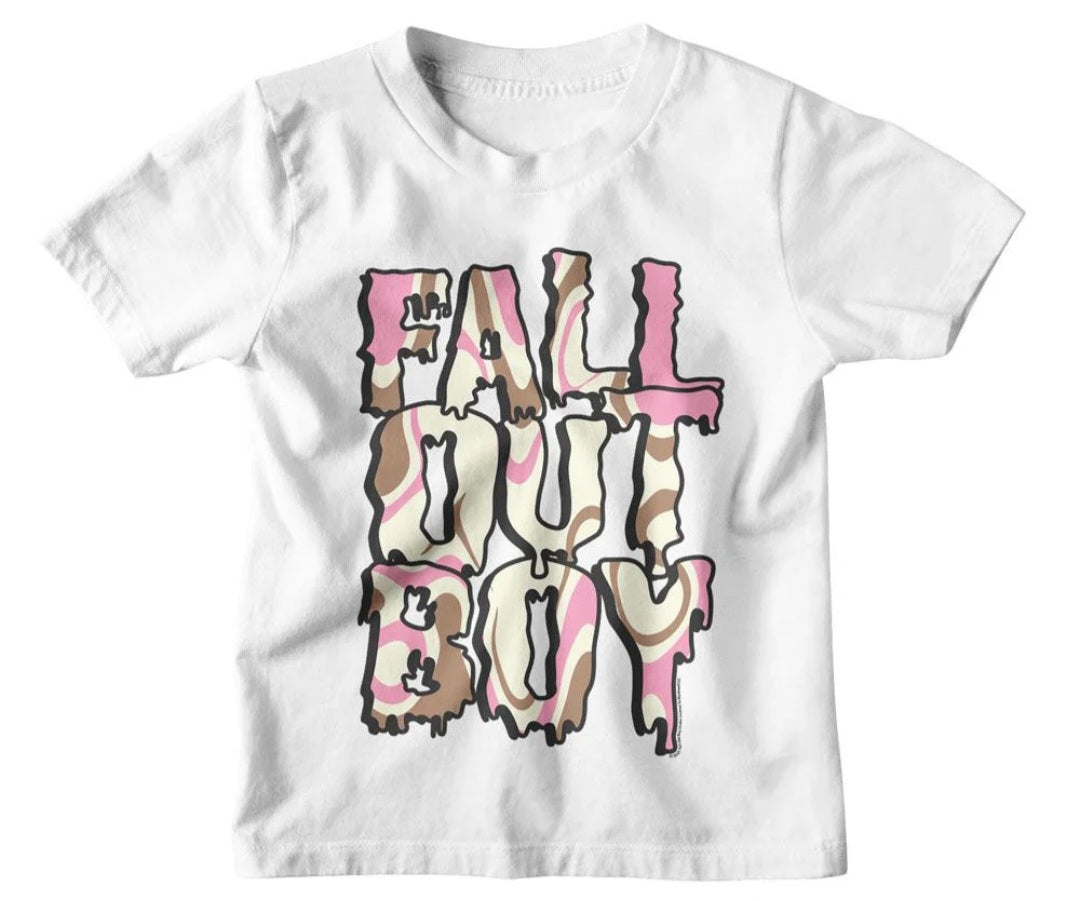 Toddler T-shirt with colorful graphic lettering, white