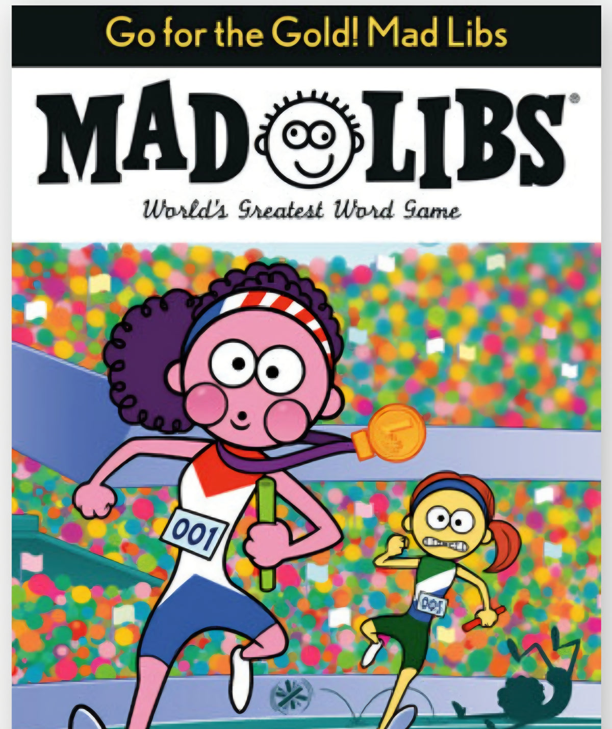 Mad Libs word game book cover with cartoon characters and colorful background