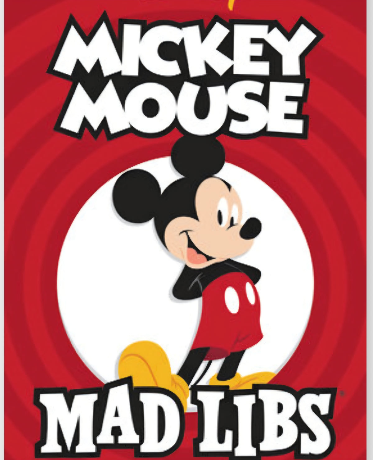 Disney Mickey Mouse Mad Libs puzzle book cover with Mickey and Minnie lettering